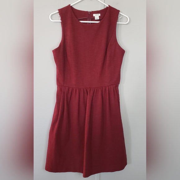 J. Crew Daybreak Burgundy Sleeveless Dress - Picture 9 of 13